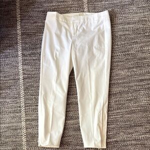 Ecru White Dress Pants Slim Tailored Fit